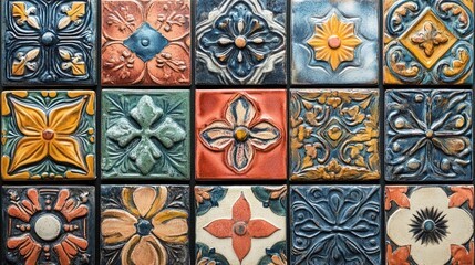 Vibrant, patterned ceramic tiles