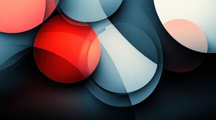 Abstract layered circles in vibrant colors