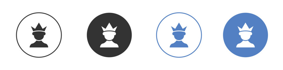 Fototapeta premium Premium User icon collection for app in black and blue colors