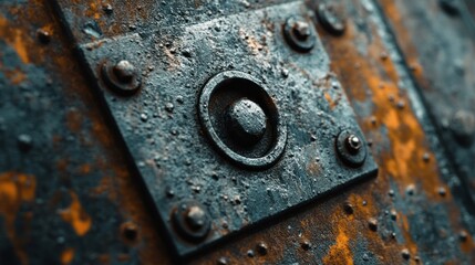Rusty metal plate detail