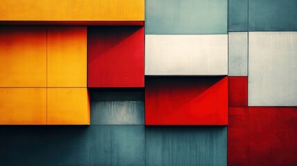Colorful geometric facade