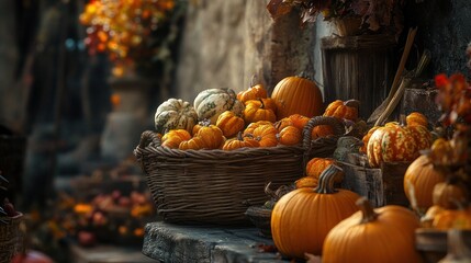 Autumn harvest display