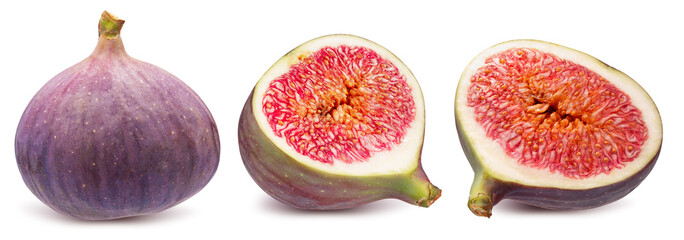 collection of figs isolated on a white background