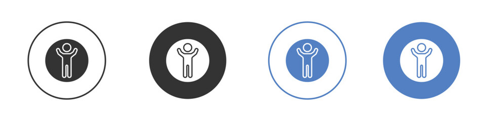 Universal access icon collection for app in black and blue colors