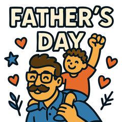 Happy Father and Son on Father's Day