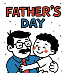 Happy Father and Son on Father's Day