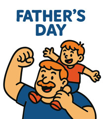 Happy Father and Son on Father's Day