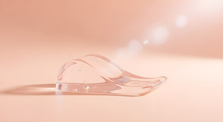 Glass Sheet on Pale Pink Surface