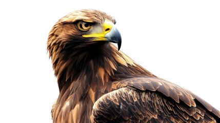 Fototapeta premium portrait of a eagle on white background