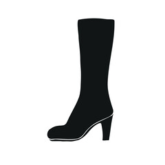 Vector hand drawn sketch doodle high boot isolated on white background