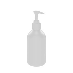 white plastic bottle isolated on white