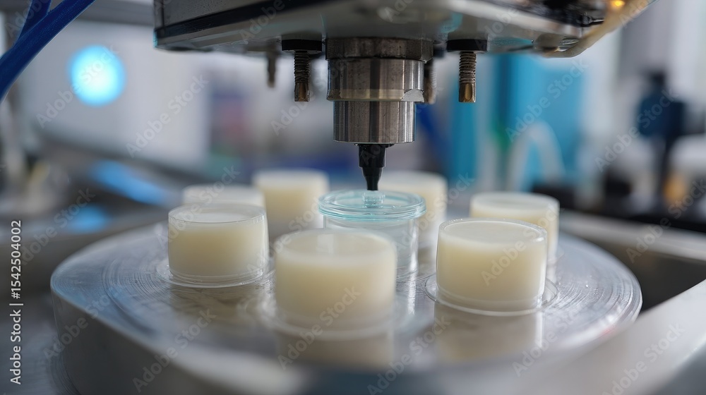 Poster wax injection machine filling molds for ring prototypes in casting preparation