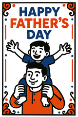 Happy Father and Son on Father's Day