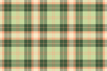 Subtle pastel plaid pattern in calming greens and peaches.  Perfect for textile design, website backgrounds, or crafting projects.
