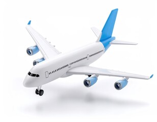 Obraz premium Toy Airplane Isolated on White Background