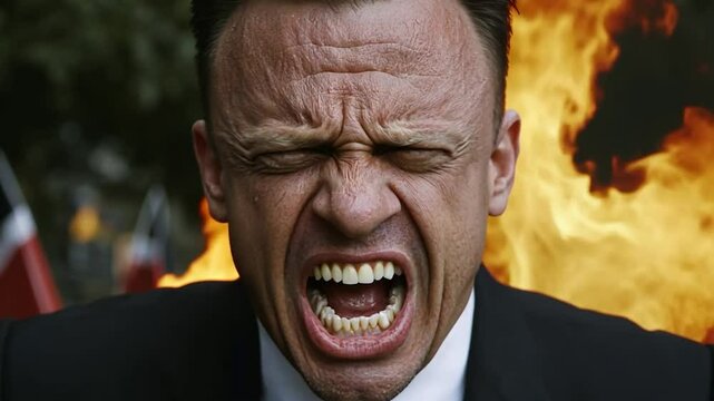 Fury in Flames: A Portrait of Raw Anger