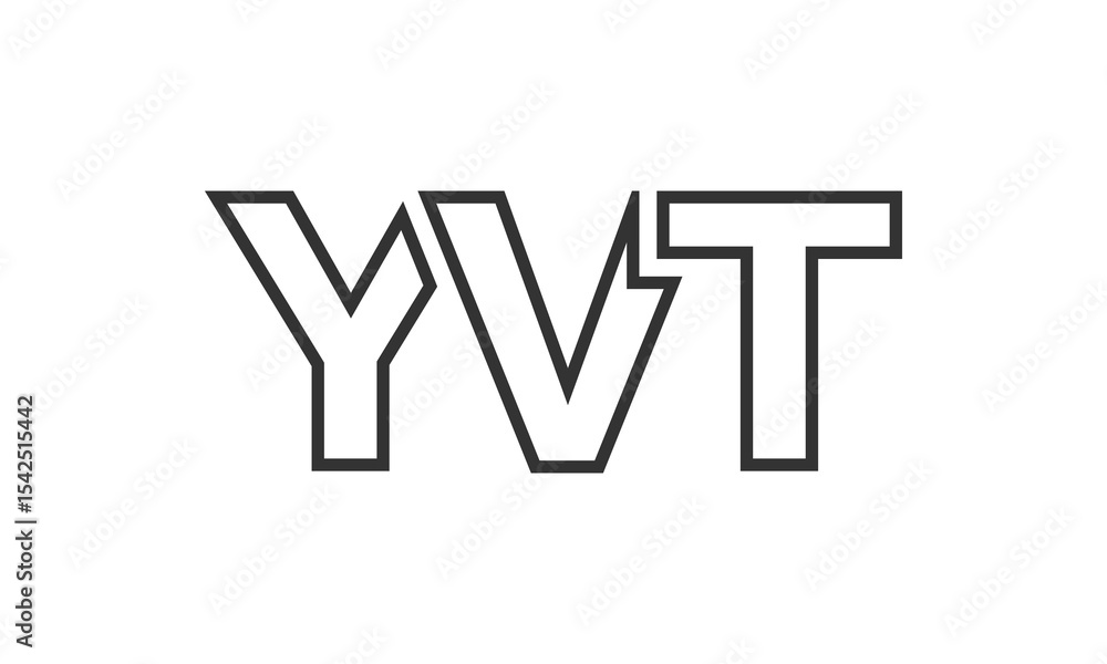 Fototapete yvt logo design template with strong and modern bold text. initial based vector logotype featuring s
