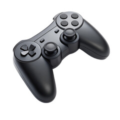 Black 3 D Render of a Wireless Game Controller Joystick