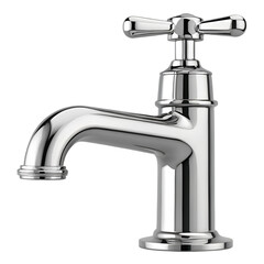 Chrome Faucet 3 D Model Isolated White Background 3d model