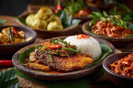 Side perspective of Lotek an Indonesian traditional dish