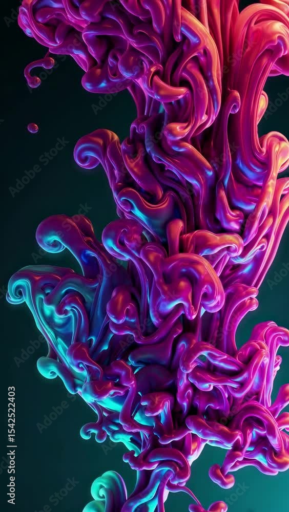 Aufkleber vibrant swirling colors creating mesmerizing abstract fluid art patterns