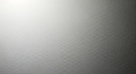 A textured surface is illuminated by a gradient of light, transitioning from bright white to dark gray, creating a subtle, abstract background.