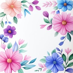 Obraz premium Colorful Floral Arrangement with Vibrant Flowers and Green Leaves