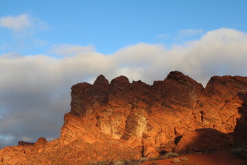 Scenic red rocks and blue sky