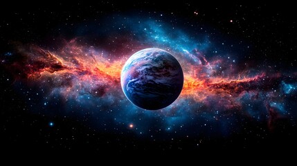 Planet Earth Nebula Space Cosmic Background Wallpaper