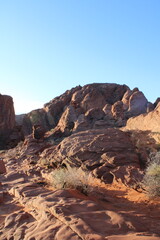 Red rocks in the desert