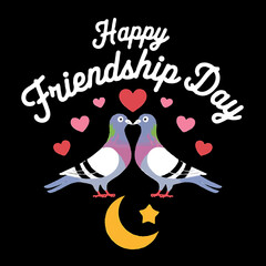 Friendship Day EPS Vector Typography Design for Creative Use