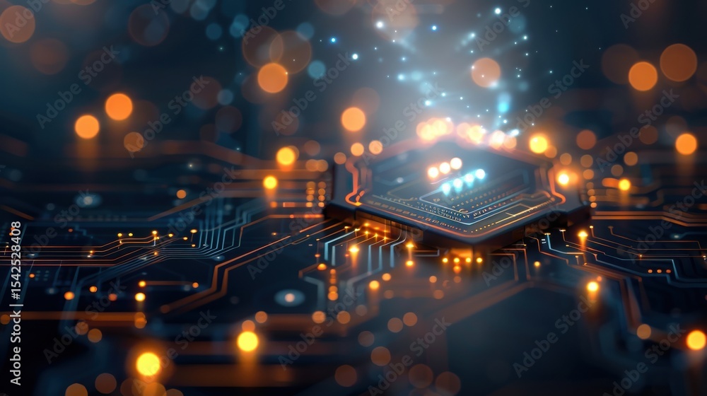 Aufkleber technological advancement showcase digital realm visual representation futuristic environment close-
