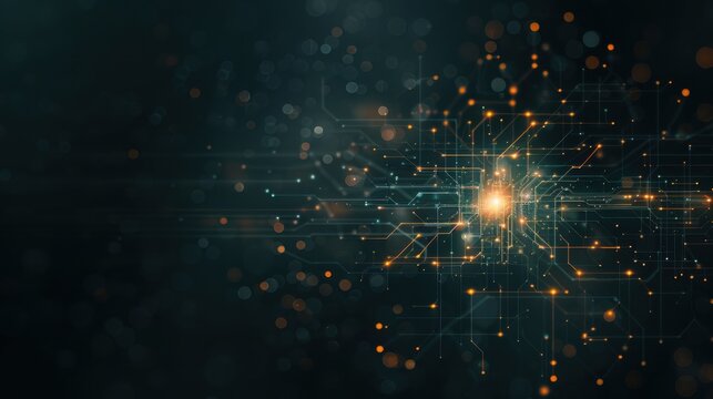 Digital innovation sparks creativity virtual space abstract art futuristic environment dynamic viewpoint