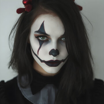 Estilo g&oacute;tico con maquillaje teatral de inspiraci&oacute;n circense