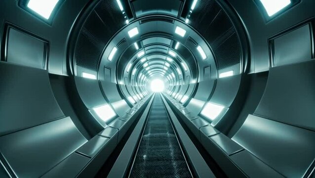 Futuristic Neon Tunnel