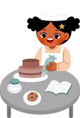 girl baker baking sweets