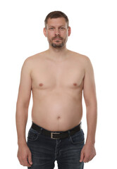 Fototapeta premium Portrait of confident man on white background