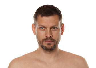 Obraz premium Portrait of handsome man on white background