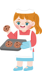 girl baker baking sweets