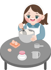 girl baker baking sweets