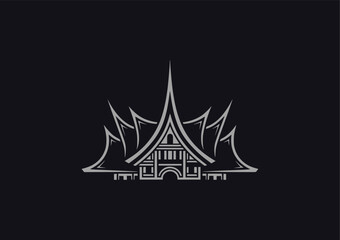 traditional Indonesian house vector, perfect for heritage or cultural branding