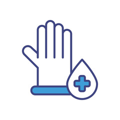 Styrilized Gloves icon vector