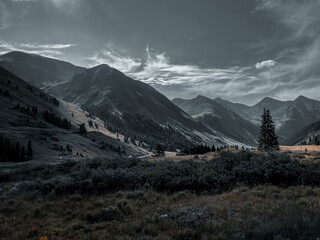 snow covered mountains