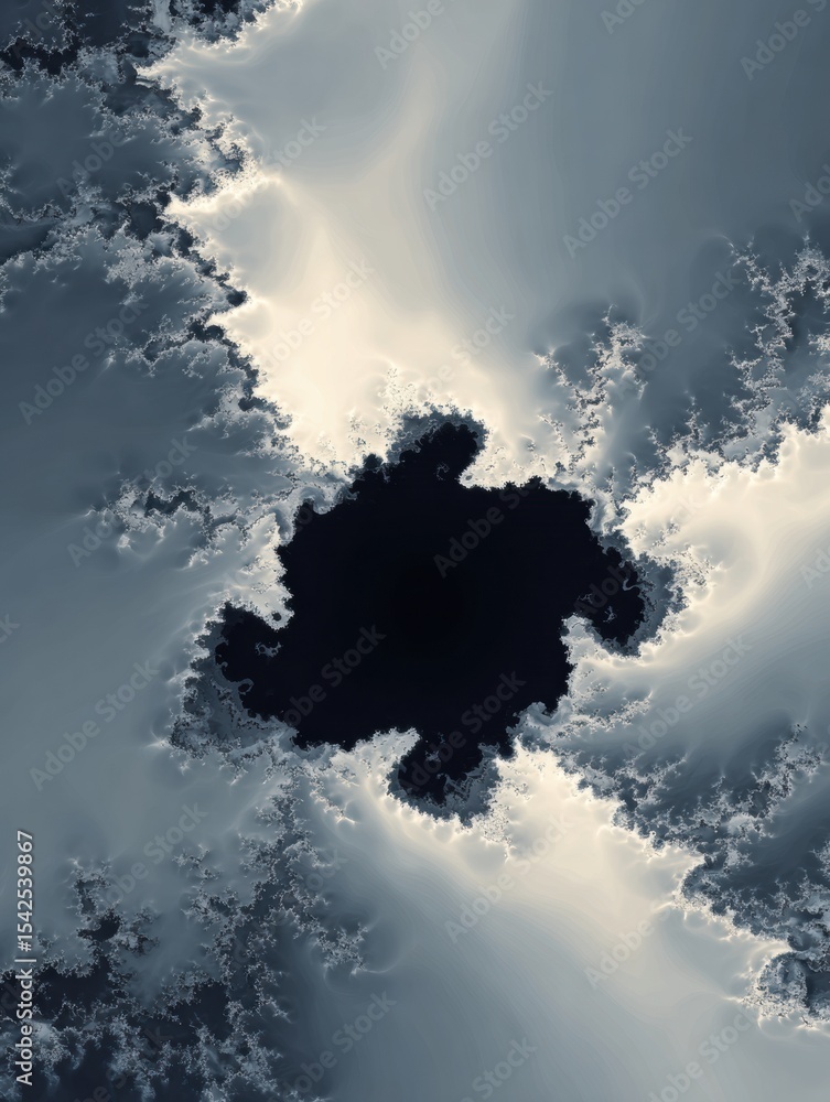 Poster Falling Into a Soft Abyss With Swirling Shapes Creating an Endless Illusion of Depth and Movement