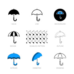 Each umbrella icon has its own creative design, and each design can meet the needs of different jobs.
