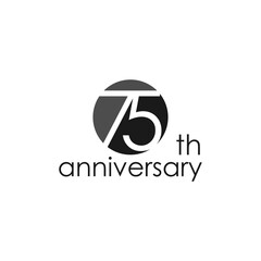 anniversary logo design, 75th anniversary, symbol, icon, party, logo design for 75th anniversary, vector, success, illustration, birthday, symbol, background, year, congratulations, greeting, invitati