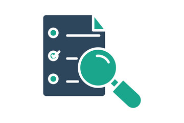 Diagnostic icon. solid icon style. icon related to assessment. business elements vector illustration