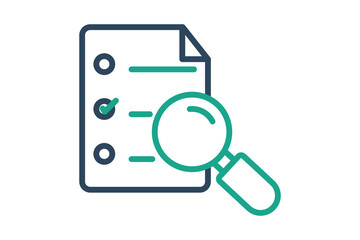 Diagnostic icon. line icon style. icon related to assessment. business elements vector illustration