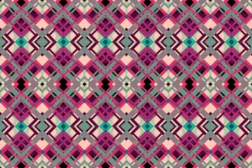 Ethnic seamless patterns with simple shapes. Tribal and ethnic fabrics. African, American, Mexican, Indian styles. Simple geometric pattern elements are best used in design, textile printing.