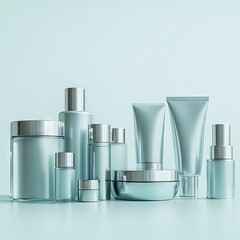 3d rendering Luxury Skincare Product Mockup: Elegant Cosmetic Packaging Design AI Generative